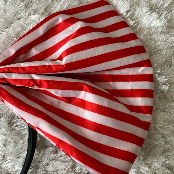 Red White Striped Oversized Bow Headband Dr Seuss Coded - Picture 6 of 6